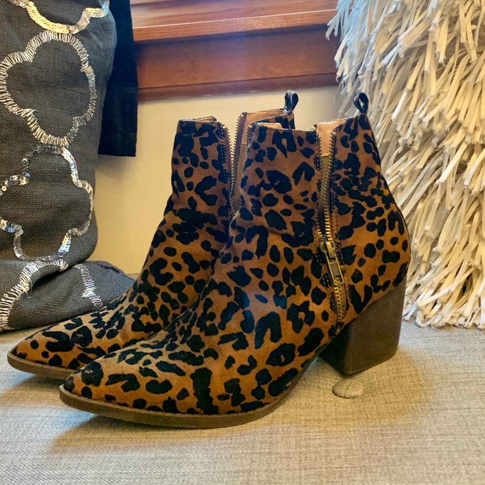 Leopard Print Statement Booties